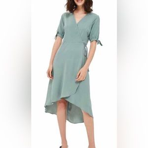 Sage Green Wrap Dress